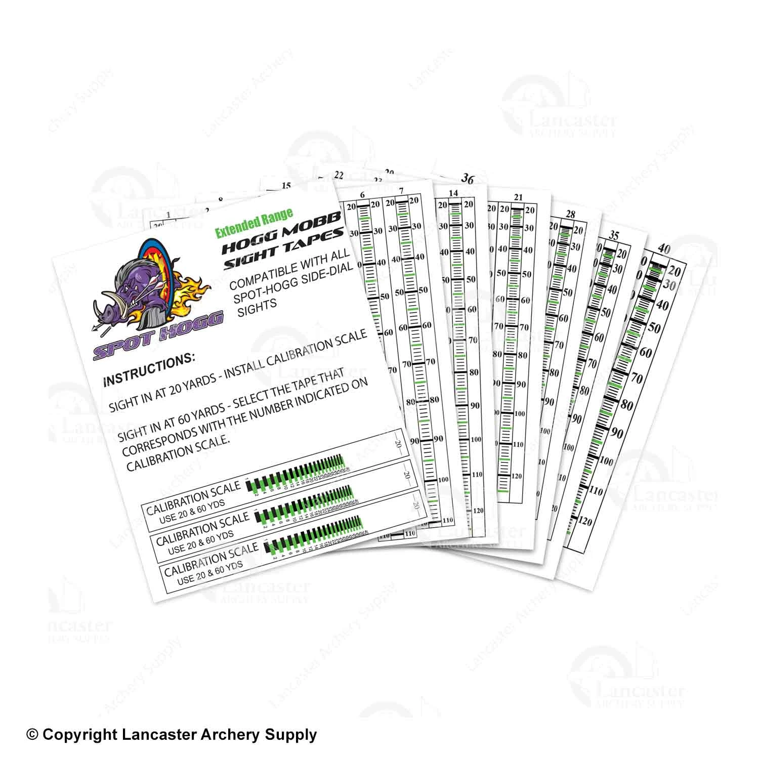 Spot Hogg Extended Range Sight Tapes (120 Yds) 4 Spot Hogg Extended Range Sight Tapes (120 Yds) - Image 2