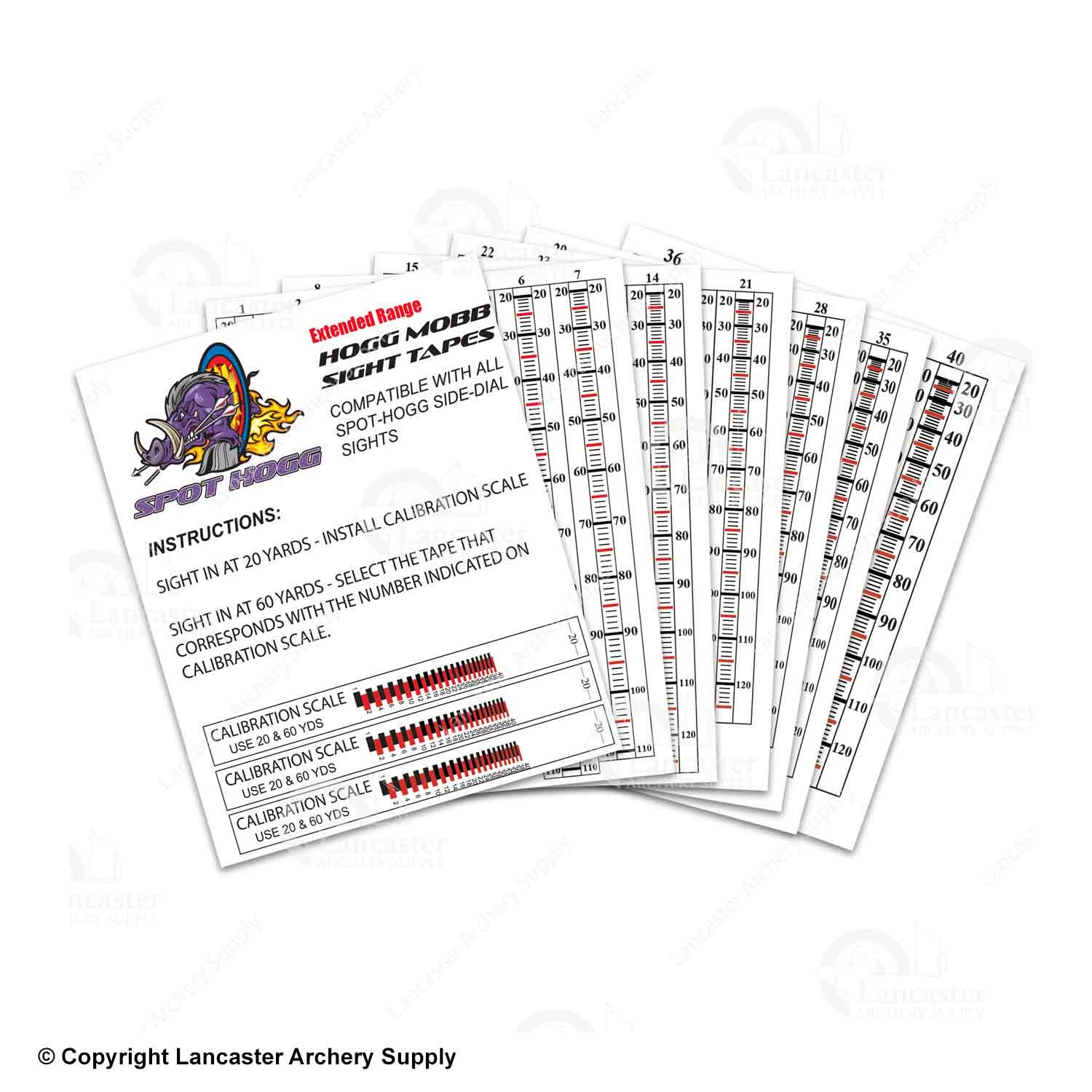 Spot Hogg Extended Range Sight Tapes (120 Yds) 3 Spot Hogg Extended Range Sight Tapes (120 Yds)