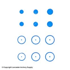 Gunstar Pro Series Rub-On Aiming Rings & Dots (Mongo) -Archery Equipment Store 2010034 blue