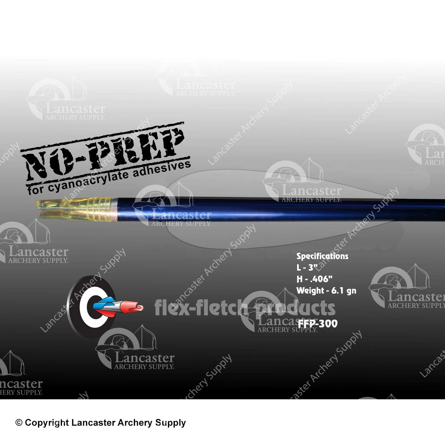 Flex-Fletch FFP-300 No-Prep Vanes 3 Flex-Fletch FFP-300 No-Prep Vanes