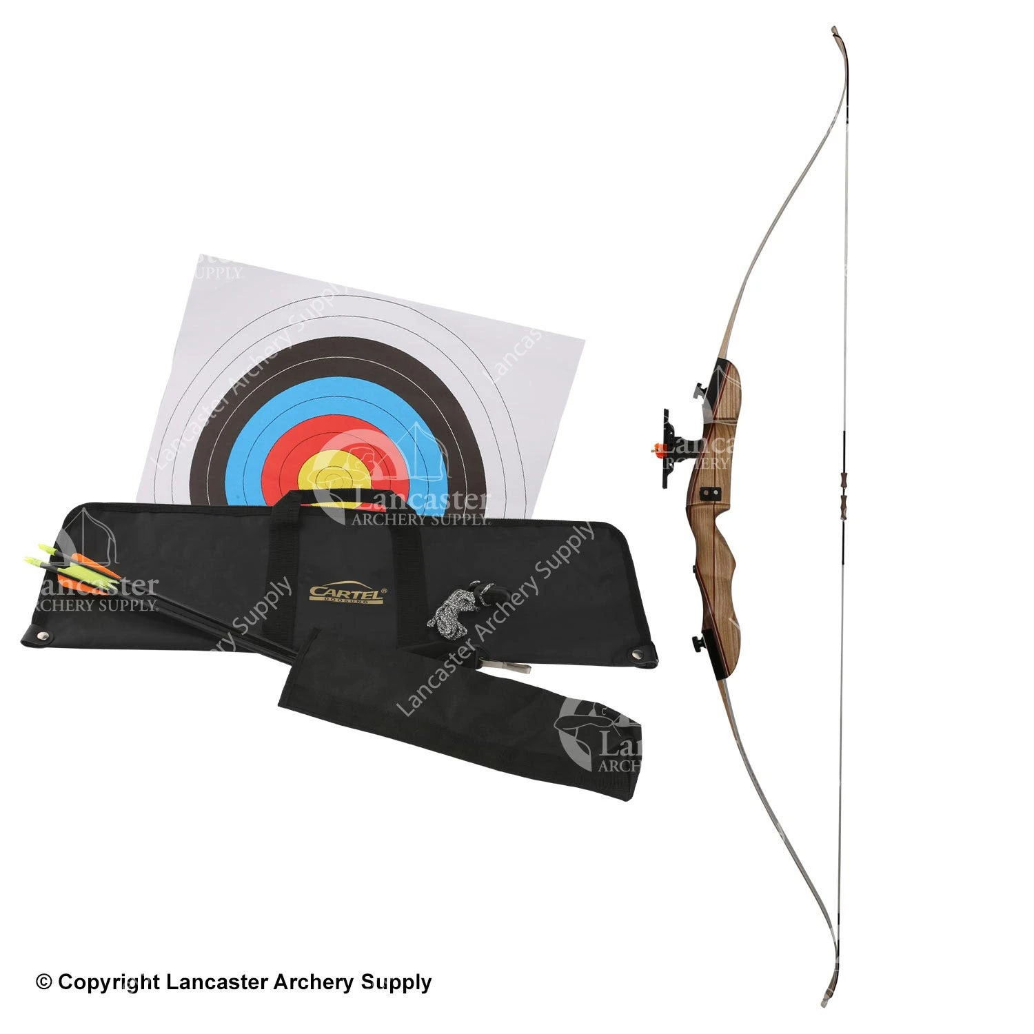 Galaxy Bullseye 66" Takedown Recurve Bow Package 3 Galaxy Bullseye 66" Takedown Recurve Bow Package