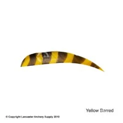 Trueflight Barred 4" RW Round Back Feather -Archery Equipment Store 5200005 barredyellow
