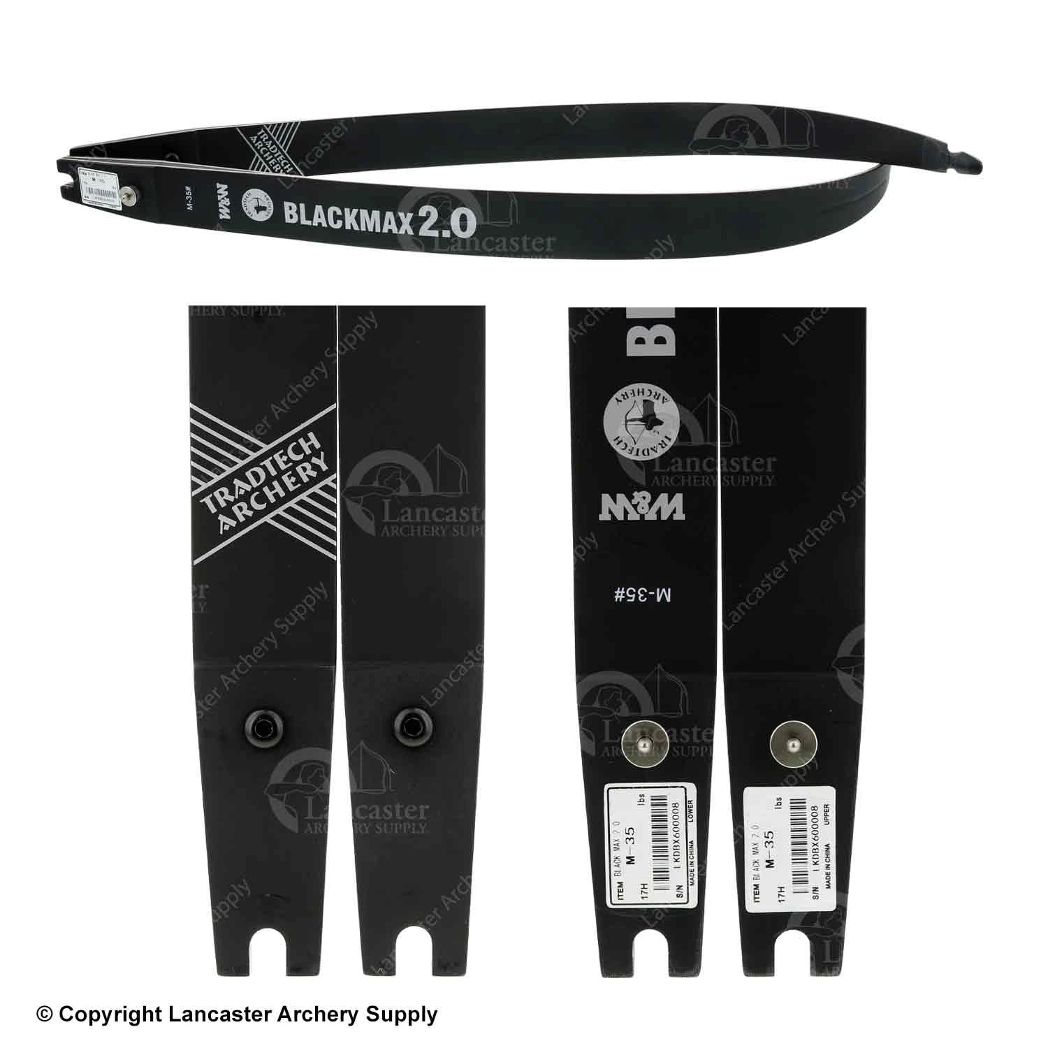 Tradtech Black Max 2.0 Wood Glass ILF Limbs (Open Box X1030095) 4 Tradtech Black Max 2.0 Wood Glass ILF Limbs (Open Box X1030095) - Image 2