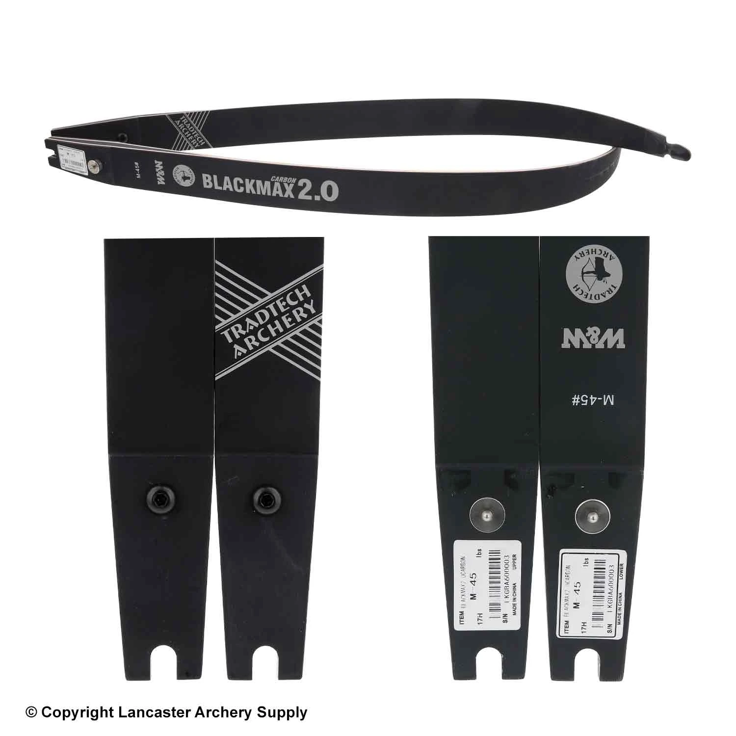 TradTech Black Max 2.0 Carbon/Wood Recurve Limbs (Open Box X1030432) 4 TradTech Black Max 2.0 Carbon/Wood Recurve Limbs (Open Box X1030432) - Image 2