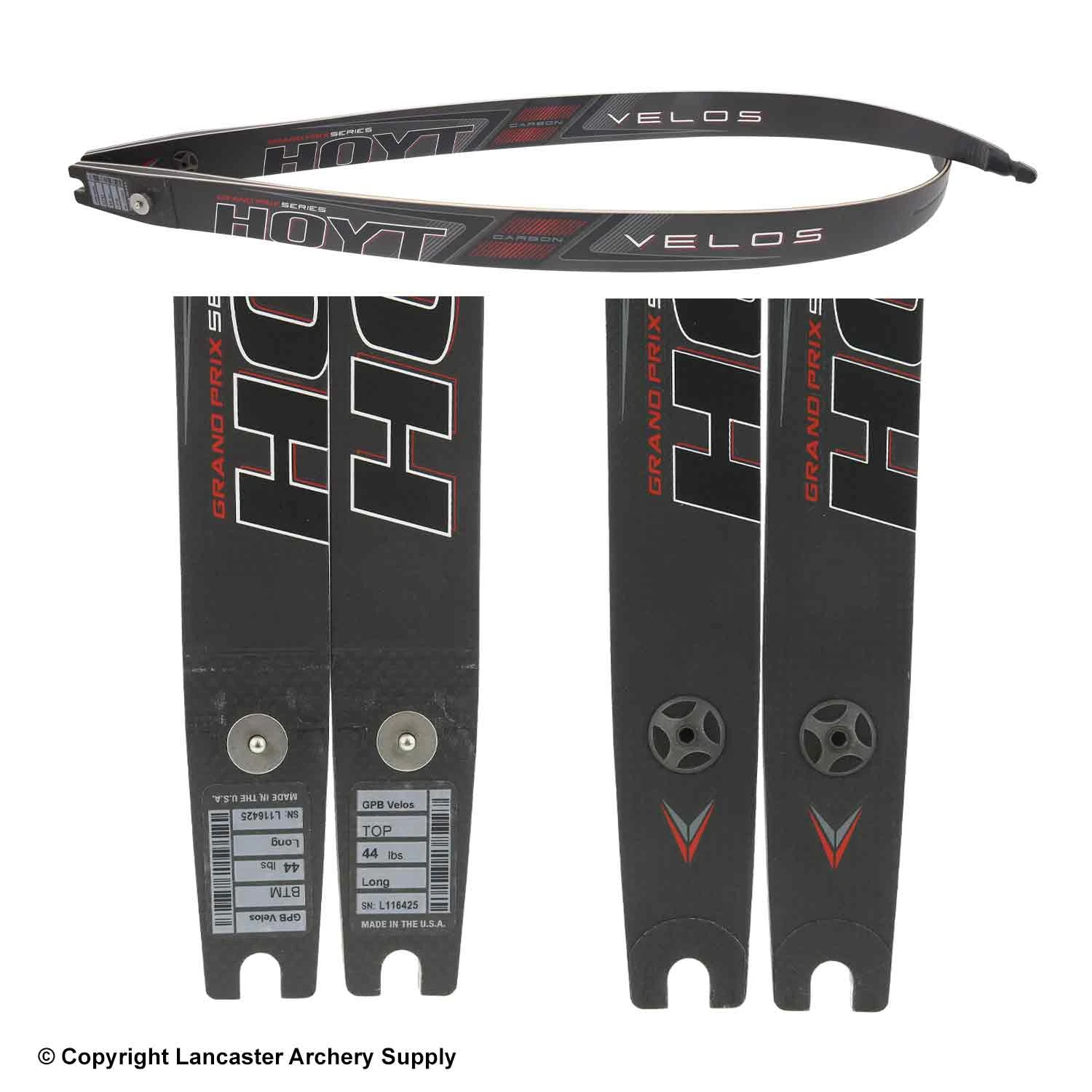 Hoyt Grand Prix Carbon Velos ILF Recurve Limbs (Matte Finish) (Open Box X1030493) 4 Hoyt Grand Prix Carbon Velos ILF Recurve Limbs (Matte Finish) (Open Box X1030493) - Image 2