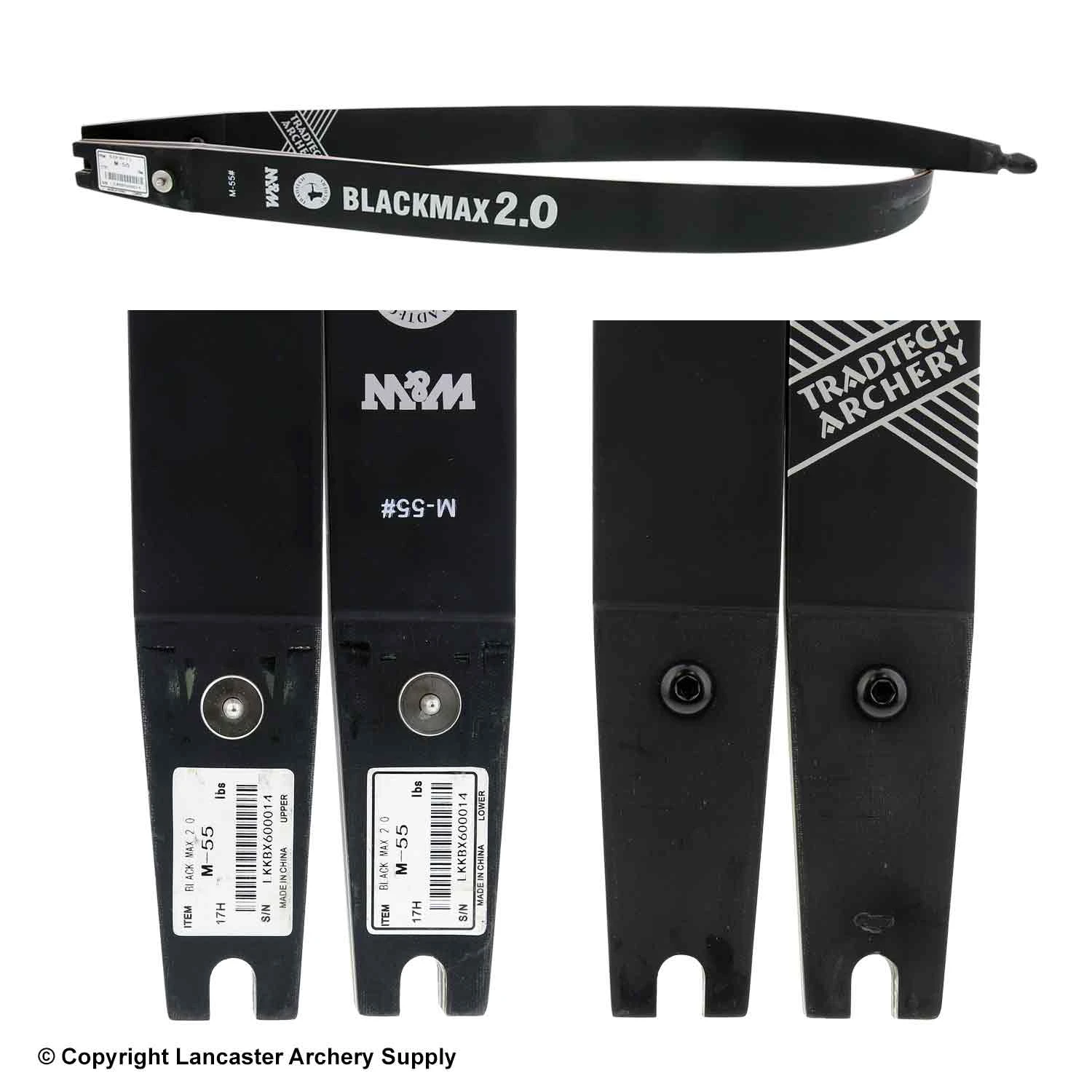 TradTech Black Max 2.0 Glass/Wood Recurve Limbs (Open Box X1031237) 4 TradTech Black Max 2.0 Glass/Wood Recurve Limbs (Open Box X1031237) - Image 2