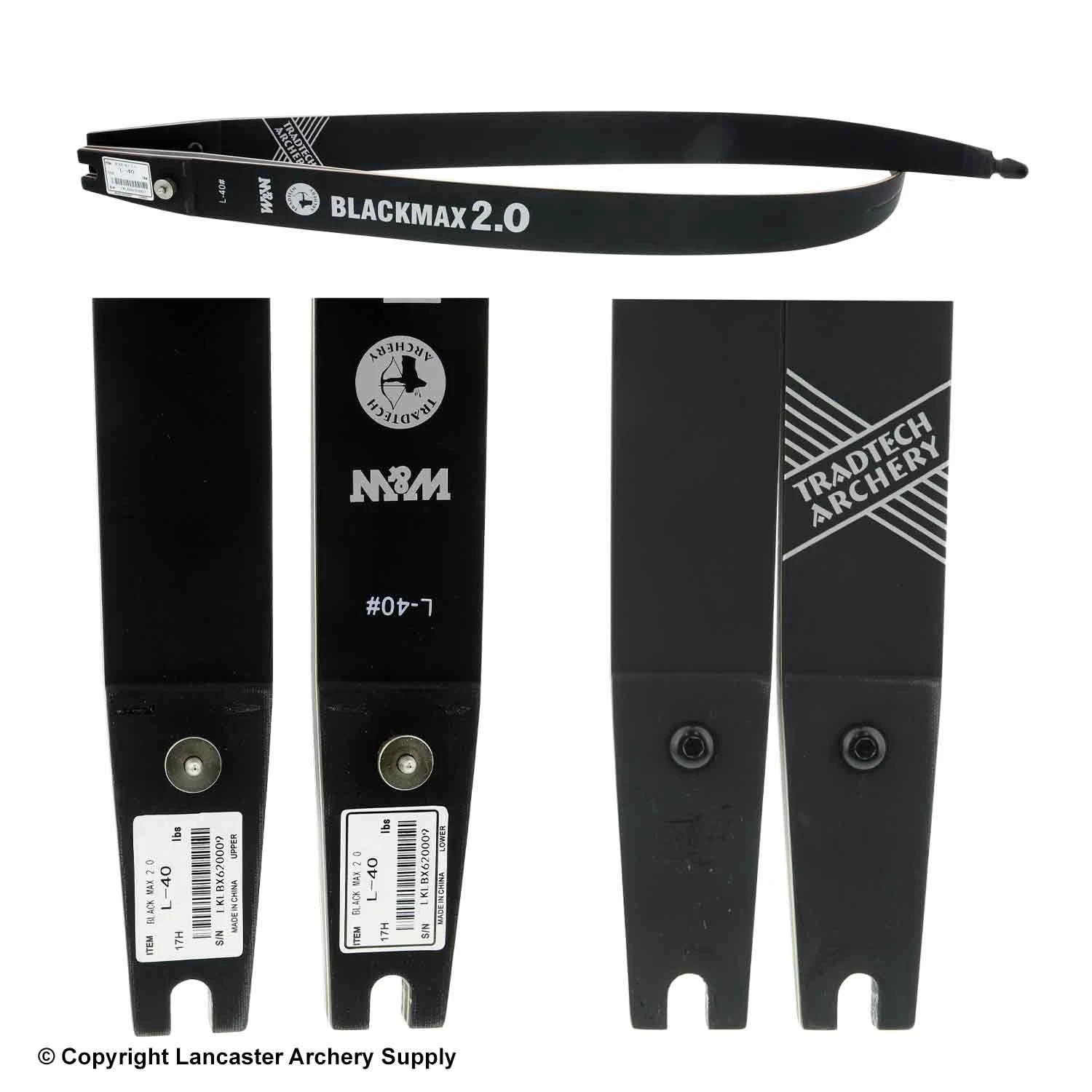 TradTech Black Max 2.0 Glass/Wood Recurve Limbs (Open Box X1032205) 4 TradTech Black Max 2.0 Glass/Wood Recurve Limbs (Open Box X1032205) - Image 2